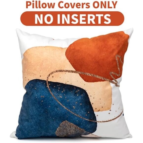 Throw Pillow Covers 18x18 Set of 4 Mid Century Modern Decorative Throw Pillows - Picture 6 of 7